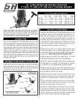 SH Engines PT12R01 Operating Instructions Manual preview