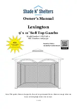 Предварительный просмотр 1 страницы Shade N' Shelters 101641932 Owner'S Manual