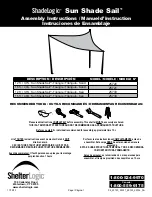 ShadeLogic Sun Shade Sail 25720 Assembly Instructions Manual preview