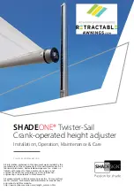 Shadesign SHADEONE Twister-Sail Installation Operation & Maintenance предпросмотр