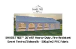 ShadeTree 20'x40' Heavy-Duty, Fire-Resistant Event Tent w/Sidewalls Manual preview