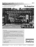 ShadeTree The Bungalow Assembly Instructions Manual preview