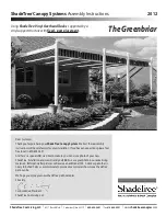 ShadeTree The Greenbriar Assembly Instructions Manual preview