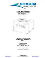 Preview for 1 page of Shadin Avionics 943200-11 Installation Manual