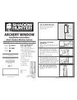 Shadow Hunter ARCHERY WINDOW Installation Instructions preview