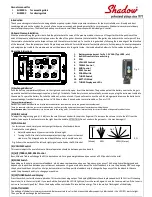 Предварительный просмотр 2 страницы Shadow SH 4020 A Owner'S Manual