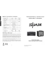 Предварительный просмотр 1 страницы Shaman TH-510 Tube Head Operator'S Manual