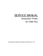 Shandong New Beiyang Information Technology Co., ltd. BT-T080 Plus Service Manual preview