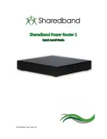 Предварительный просмотр 1 страницы Sharedband Power Router 1 Quick Install Manual