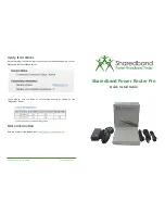 Предварительный просмотр 1 страницы Sharedband Power Router Pro Quick Install Manual