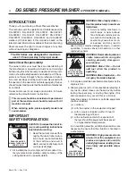 Preview for 4 page of Shark Pressure Washers DG-3022 Operating Instructions And Parts Manual