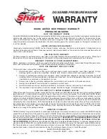 Preview for 17 page of Shark Pressure Washers DG-3022 Operating Instructions And Parts Manual