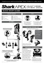 Preview for 1 page of Shark APEX UPLIGHT LIFT-AWAY QU601Q Quick Start Manual