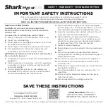 Предварительный просмотр 1 страницы Shark HyperAIR Instructions Manual