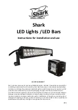 Preview for 1 page of Shark LED Light Instructions For Installation And Use