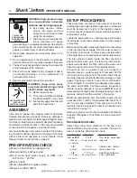 Предварительный просмотр 4 страницы Shark SJGDG-3016 Operator'S Manual