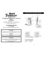 Предварительный просмотр 3 страницы Shark Trailblaizer EP825 Owner'S Manual