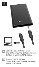 Предварительный просмотр 7 страницы Sharkoon Rapid-Case 2.5" USB 3.1 Type C Manual