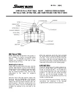 Preview for 1 page of Sharon Piping & Eqpt Sharpe Valves 53034 Installation, Operation And Maintenance Instructions