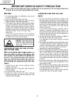 Preview for 2 page of Sharp 13K-M100 Service Manual