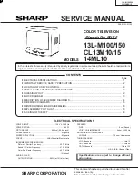 Sharp 13L-M100/150 Service Manual предпросмотр