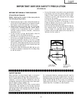 Предварительный просмотр 3 страницы Sharp 13L-M100/150 Service Manual