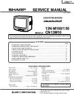 Sharp 13N-M100 Service Manual preview