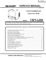 Предварительный просмотр 1 страницы Sharp 13VT-CL10 Service Manual