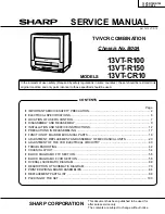 Preview for 1 page of Sharp 13VT-CR10 Service Manual