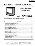 Предварительный просмотр 1 страницы Sharp 13VT-N200 Service Manual