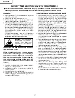 Предварительный просмотр 2 страницы Sharp 13VT-N200 Service Manual