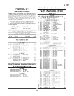 Sharp 14A-30MT Parts List preview