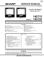 Sharp 14GT15 Service Manual preview