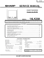 Предварительный просмотр 1 страницы Sharp 14LK20A Service Manual