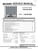 Sharp 14V-R70M Service Manual предпросмотр