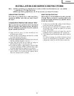 Предварительный просмотр 5 страницы Sharp 19C140 Service Manual