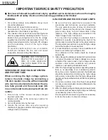 Предварительный просмотр 2 страницы Sharp 19L-M100 Service Manual