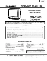 Предварительный просмотр 1 страницы Sharp 19N-M100 Service Manual