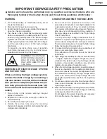 Предварительный просмотр 2 страницы Sharp 20F540 XFlat Service Manual