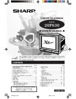 Предварительный просмотр 1 страницы Sharp 20F630 Operation Manual