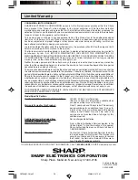 Предварительный просмотр 56 страницы Sharp 20F630 Operation Manual