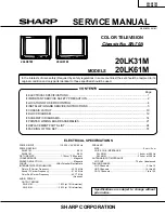 Sharp 20LK31M Service Manual preview