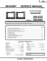 Sharp 20LK32 Service Manual preview