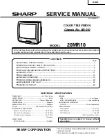 Sharp 20MR10 Service Manual preview