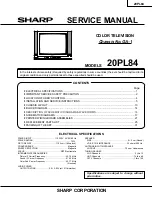 Sharp 20PL84 Service Manual предпросмотр