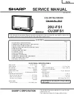 Sharp 20U-FS1 Service Manual предпросмотр