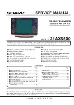 Sharp 21AXS500 Service Manual preview