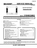 Sharp 21BM2GMK2 Service Manual предпросмотр