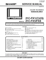 Предварительный просмотр 1 страницы Sharp 21C-FX1C Service Manual