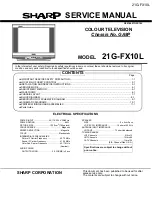 Sharp 21G-FX10L Service Manual предпросмотр